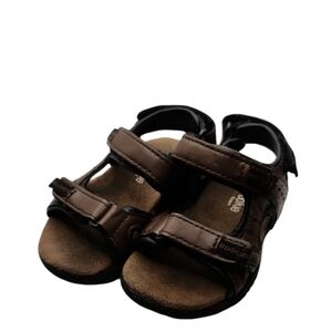 Okie Dokie Leather Memory Foam Boys Toddlers‎ Velcro Strap Sandals Adjustable